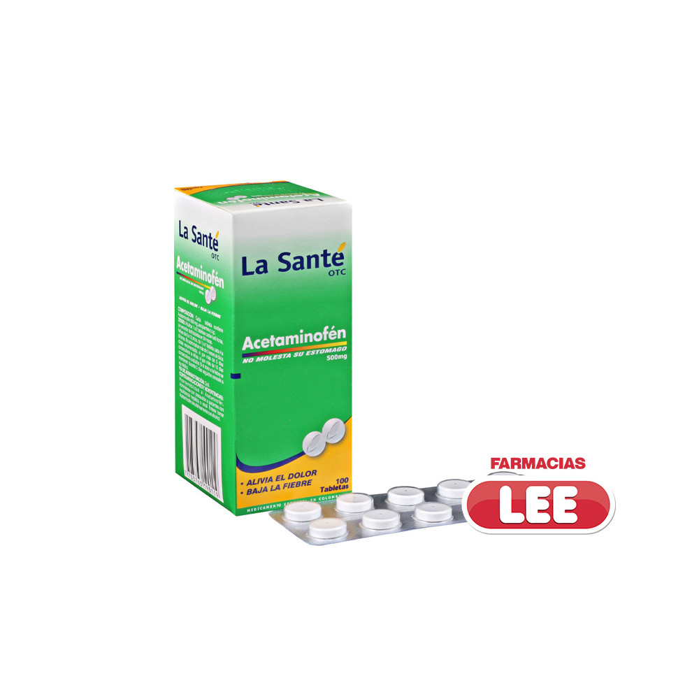 ACETAMINOFEN LA SANTE 500MG X 100 TAB. (POR UNIDAD)
