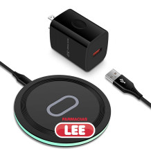 CARGADOR DE CARGA INALAMBRICA CON BASE DE SILICONA COLOR NEGRO