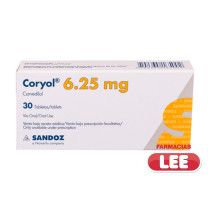 CORYOL 6.25 MG X 30 TAB (POR UNIDAD)