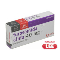 FUROSEMIDA 40 MG X 30 COMP (CINFA) (POR UNIDAD)