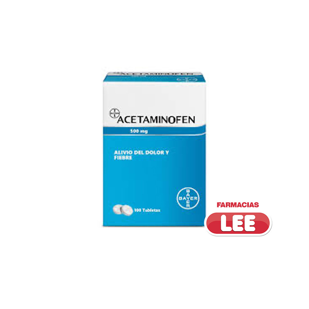 ACETAMINOFEN BAYER 500MG X 100 TABLETAS (POR UNIDAD)
