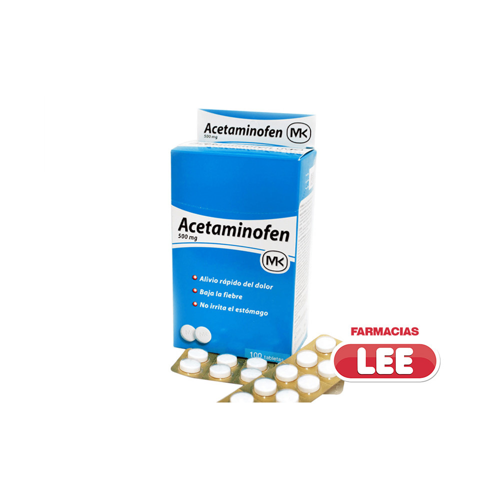 ACETAMINOFEN MK 500MG X 100 TAB (POR UNIDAD)