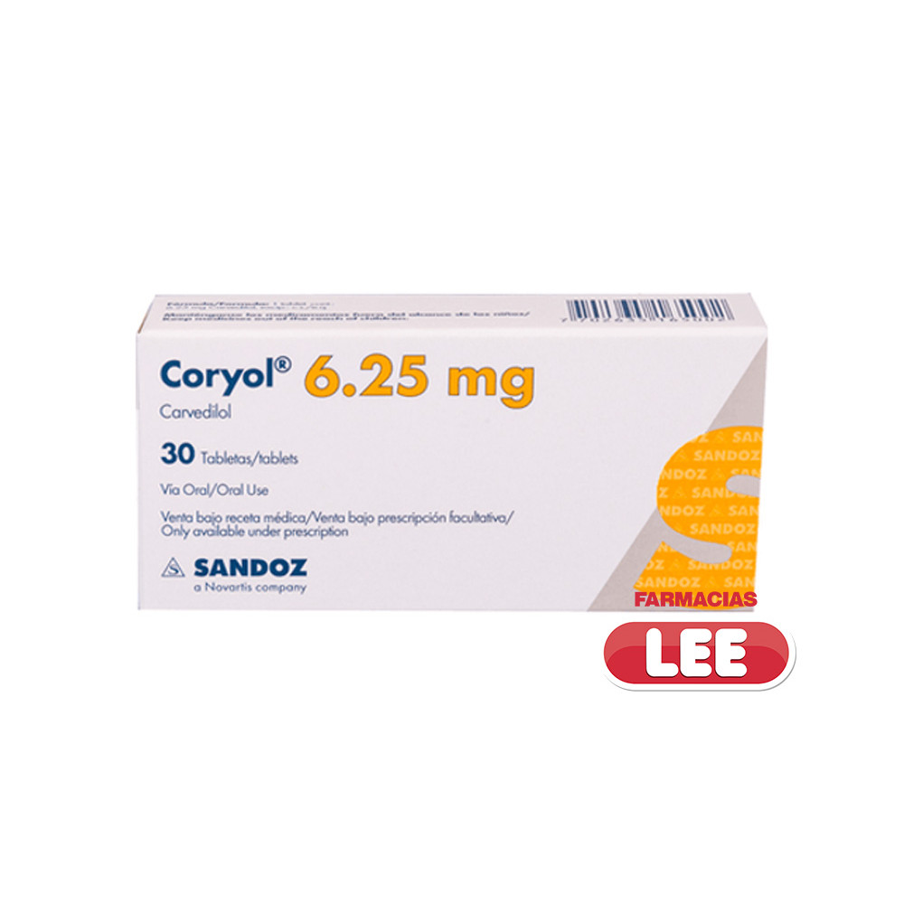 CORYOL 6.25 MG X 30 TAB (POR UNIDAD)