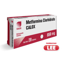 METFORMINA 850 X 28 TAB (CALOX) (POR UNIDAD)