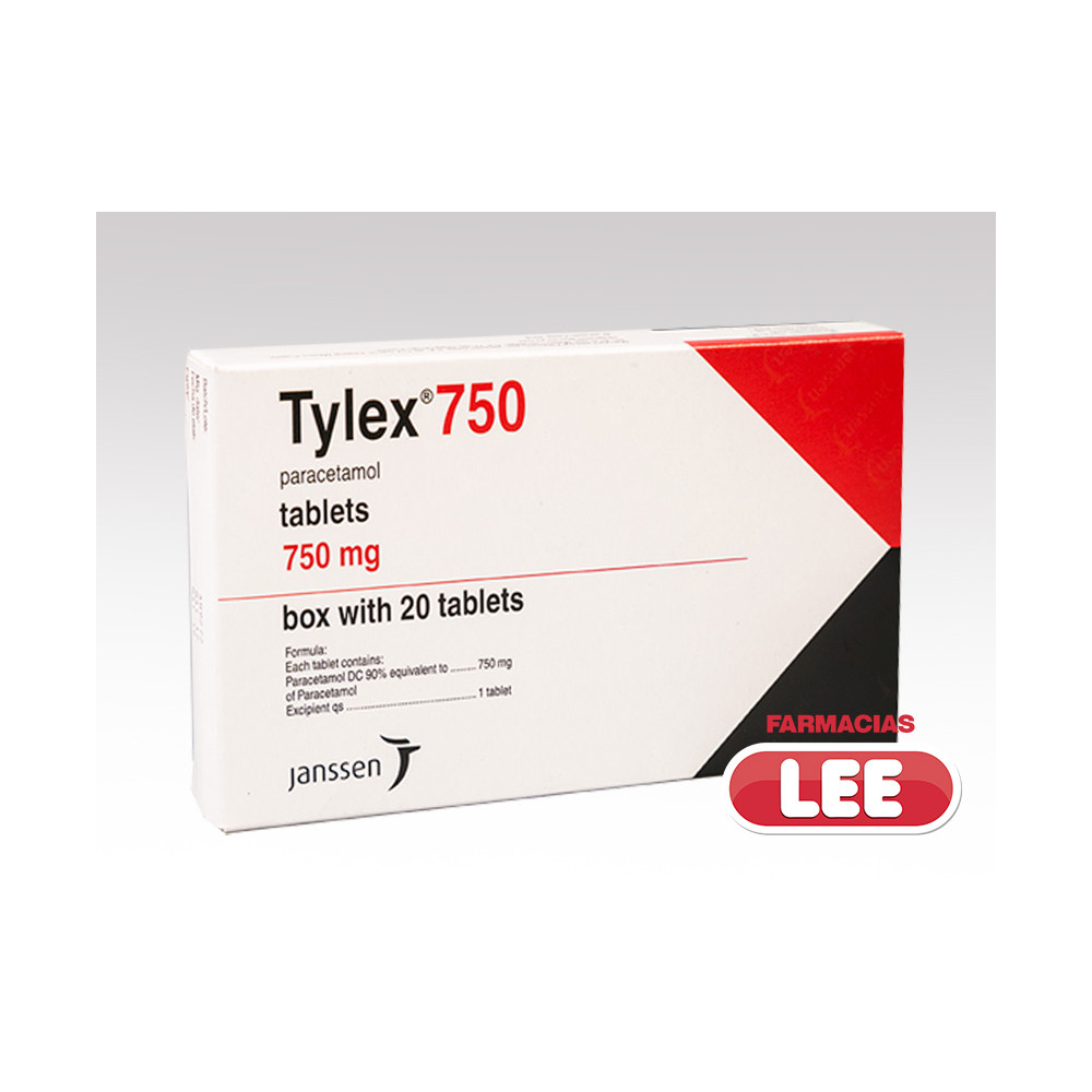 TYLEX 750MG X40TAB (POR UNIDAD)