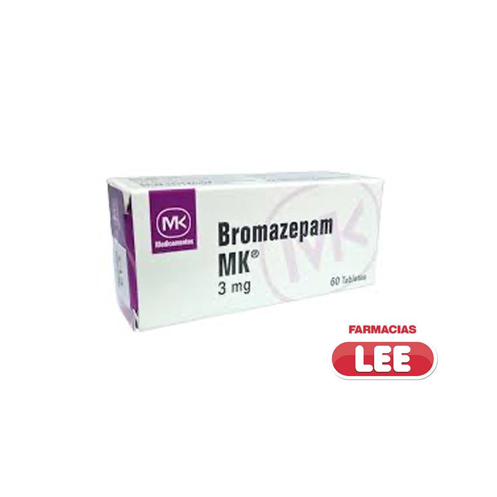 BROMAZEPAM MK 3.0 MG 60 TAB NAR (POR UNIDAD)
