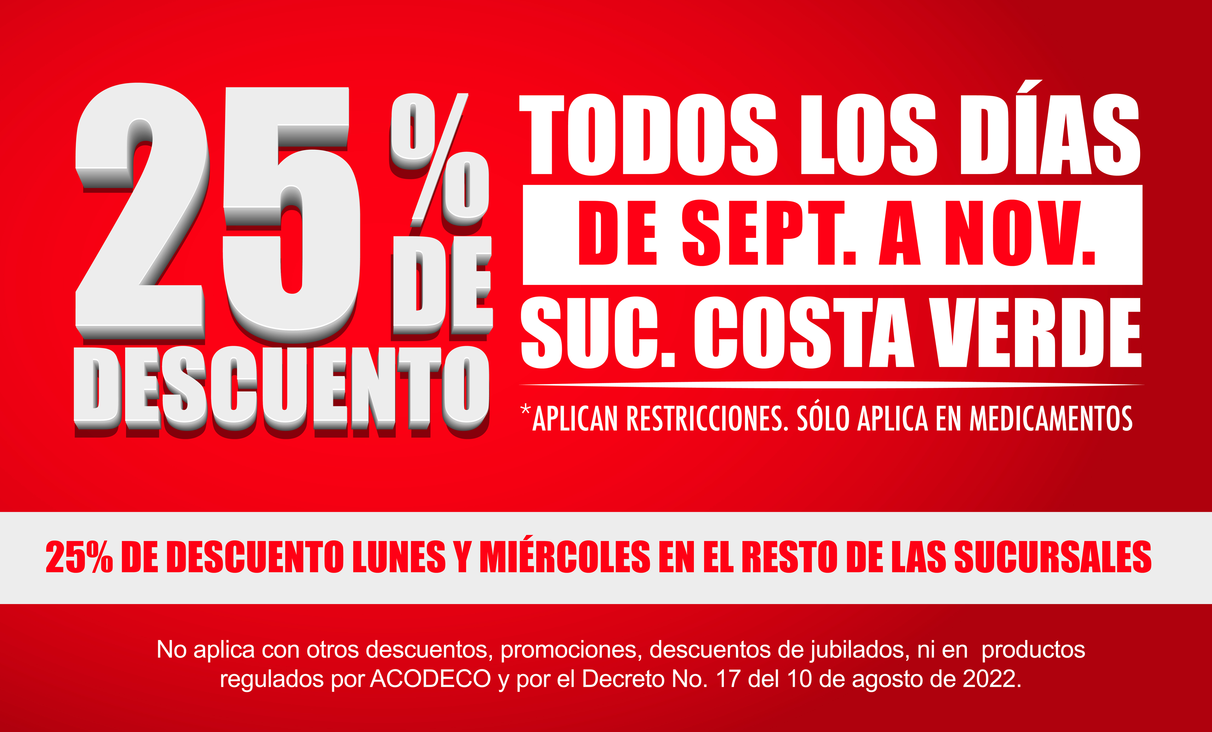 Promoción 25% de descuento
